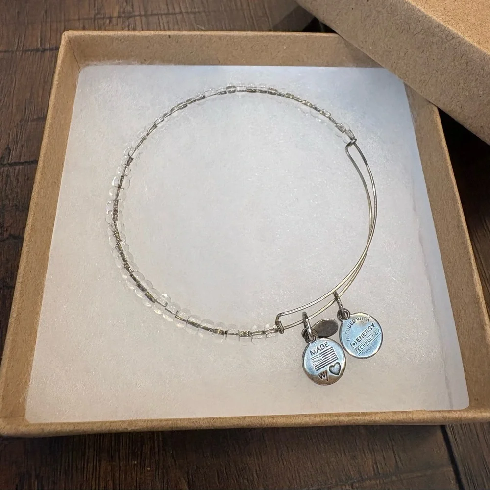 Alex and Ani Clear Beaded Expandable Bracelet